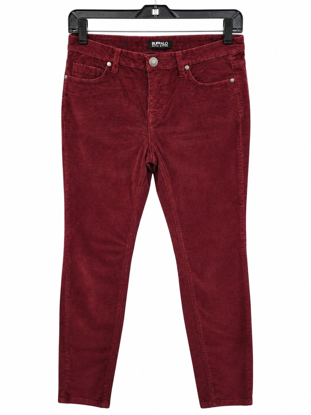 Buffalo David Bitton Supreme 4/27 Burgundy Corduroy Skinny Stretch Pants